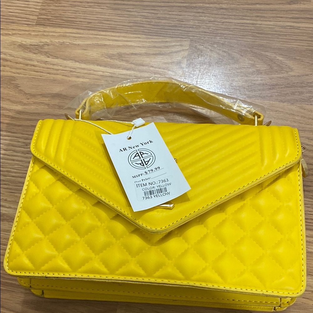AKA New York Yellow Quilted Satchel